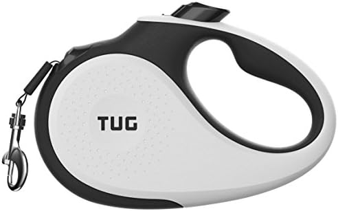 TUG Tiny Retractable Dog Leash, 10 ft (Extra Small, White) by TUG