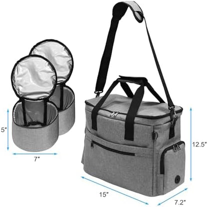 MYDAYS Dog Travel Bag, Pet Luggage Suitcase, Weekend Tote Carrier with Collapsible Bowl (Gray) - Image 7