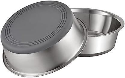 PEGGY11 Nonslip Stainless Steel Dog Bowls, 3.8 US Cup Each, 2 Pack by PEGGY11
