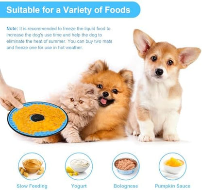 Lick Mat for Dogs Crate Lick Pad Slow Feeder for Crate Training （Blue） - Image 4