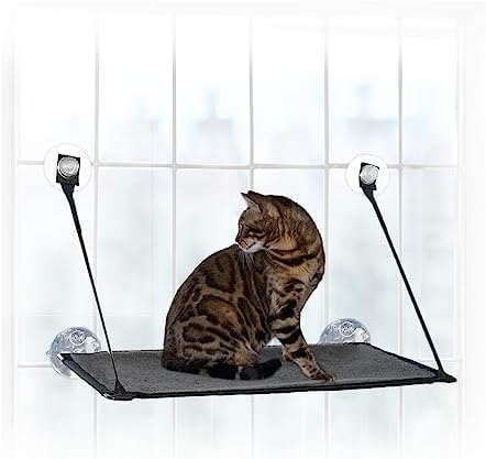 K&H Cat Window Perch, EZ Mount Kitty Sill - Fits 27in Wx23in H Glass Spaces by KHPetProducts