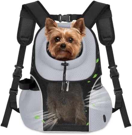 WOYYHO Pet Dog Carrier Backpack, Ventilated Mesh Small Dog Front Backpack by WOYYHO