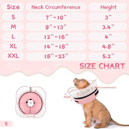 Supet Raised Inflatable Dog Cone Collar to Stop Licking, Soft Dog Cone Alternative After Surgery, Pet Neck Donut Collar for Small Medium Large Dogs - Image 6