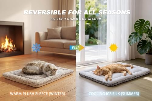 Self Warming Cat Bed, Reversible Cooling Mat for Cats, Gray, 24 x 36 Inches - Image 2