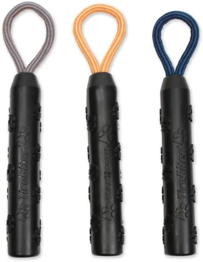 Tire~Biter Advanced Retriever Rubber Dog Toy W/Cottonblend Asst Color Loop Rope Handle, 11" ~ Your Pets Deserve The Best! Pet Products Has Been A Leading Innovator.
