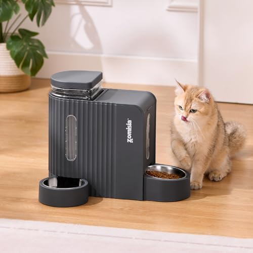 ZOMISIA Gravity Cat Food and Water Dispenser, 2 in 1 Automatic CatFeeder - Image 6