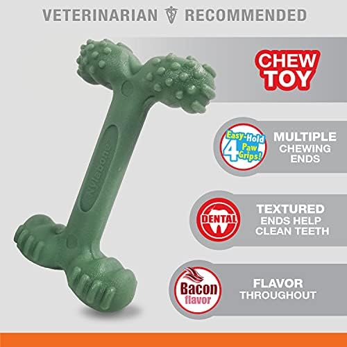 Nylabone Power Chew Easy Hold Bone Dog Chew Toy, Bacon Flavor, Large - Image 2