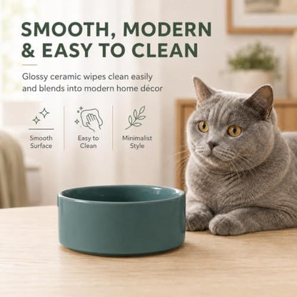 Havniva Cat Bowls Set of Two, 5.1” Ceramic Cat Food Bowls, Cat Water Bowl - Image 3