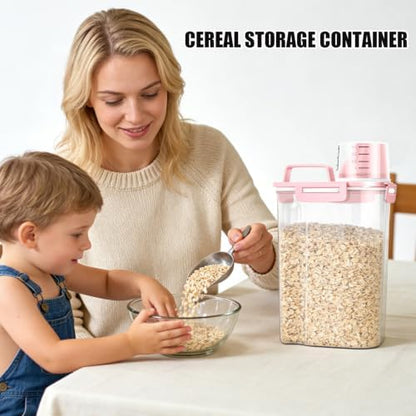 2 Pack 3 Lbs Pet Dog Cat Food Bird Seed Storage Containers for Travel -Pink - Image 5