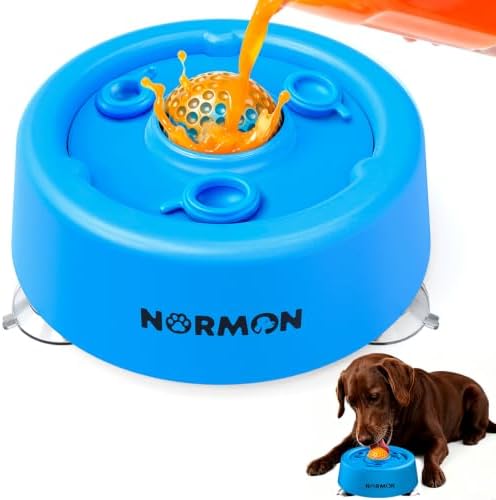 NORMON Dog Lick Bowl Slow Feeder with Rolling Ball & Suction Base by NORMON