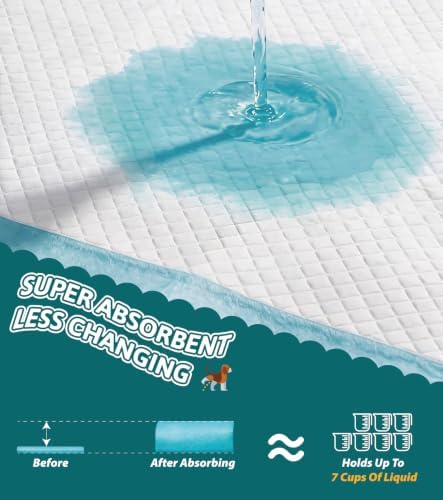 GWT Puppy Pads Extra Large 28x34 Inch - 40 Count Dog Pee Pads, Ultra Absorbent 5-Layer Leak-Proof Potty Training Pads for Dogs, Puppies, Cats & All Pets | XL Disposable Pee Pad Indoor Outdoor Use - Image 2
