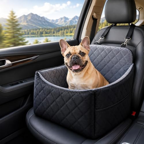 Dog Car Seat for S/M Dogs, Booster Car Seats with Thick Cushion for Dogs Under 32lbs by CabyGift