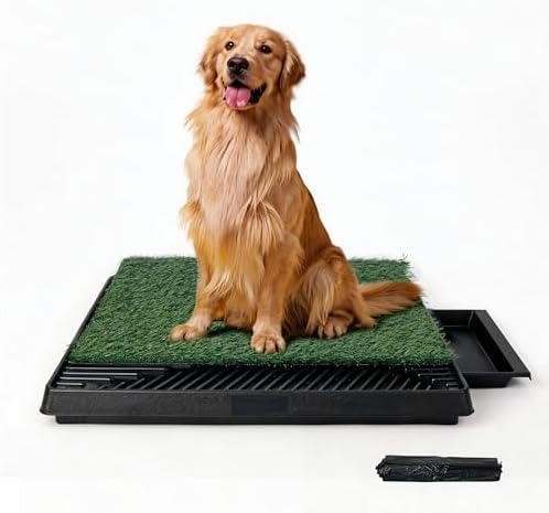 Pawise Dog Grass Pad with Tray, Artificial Turf PuppyPorch Potty Pad,20x25 by PAWISE