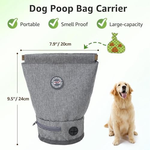 Dog Poop Bag Holder for Leash with Waste Bags Dispenser - Image 2