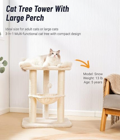 Happi N Pets Cat Tree, Cat Scratching Posts with Large Bed for Big Cats - Image 2