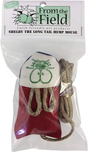 From The Field | Shelby Long Tail Hemp Mouse Catnip Toy for Cats | USA-Made by FromTheField