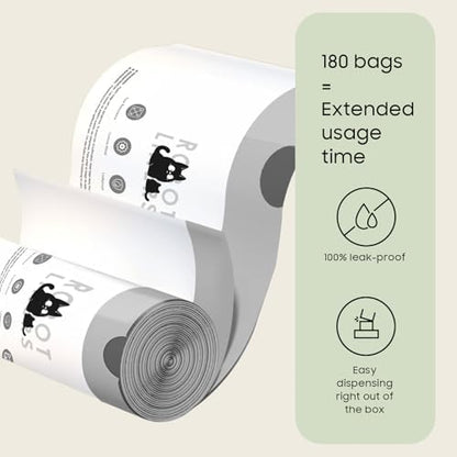 180 Pack Automatic Litter Box Bags Fit for Litter Box Robot 5/4/3, Heavy Duty Drawstring Waste Bags, Sensor-Compatible, Tear Resistant, White, 25.2" x 15.7" - Image 2