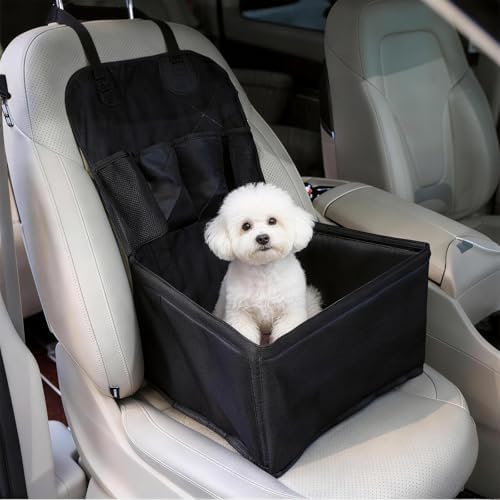 Car Seat Dog for Small Breed, Portable Waterproof Puppy Seat, Comfortable Safety Dog Seats with Pockets for Car Travel, Neatly and Pet Relax - Image 2