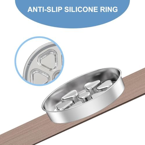 Kactoily Stainless Steel Slow Feeder Dog Bowl, 2.5-3 Cups Puzzle Maze Dish - Image 5