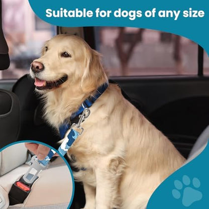 Adjustable pet cat and Dog car seat Belt，The Lanyard is Flexible and Adjustable from 20 to 33 inches(sea Wave) - Image 4