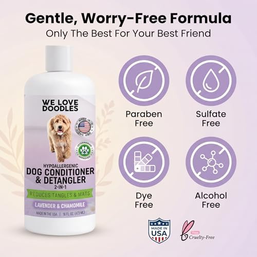 4-in-1 Dog Shampoo & Dog Conditioner, Puppy Pet Wash Soap, Lavender, 16 oz - Image 6