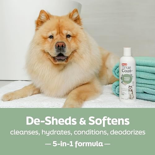 True Coat Thick Coat Dog Shampoo, 5 in 1 De‑Sheds & Softens with Oat Milk, Coconut Oil & Aloe, 16 oz - Image 2