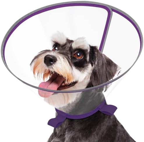 Clear Dog Cone for Small Dogs Mini Schnauzer, ECollar After Surgery by Didopet