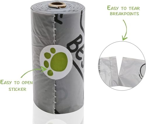 YUCHIYA Dog Poop Bag Holder Dispenser with LED Flashlight(Light Grey) - Image 7