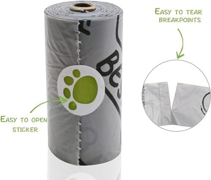 YUCHIYA Dog Poop Bag Holder Dispenser with LED Flashlight(Light Grey) - Image 7