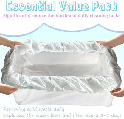 PurifyLogix 16pcs Jumbo Drawstring Leakproof Liners for IRIS Cat Litter Box - Image 7