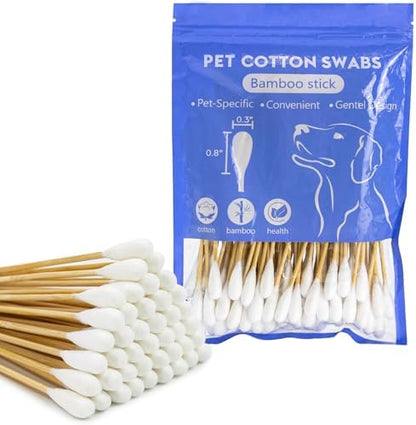 Dog Ear Swabs, 6 Inch Long Cotton Swabs (100 Pcs) by Unknown