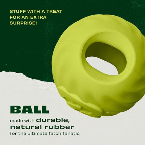 Benebone Natural Rubber Dog Ball, 1 Pack - Image 3
