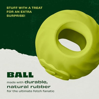 Benebone Natural Rubber Dog Ball, 1 Pack - Image 3