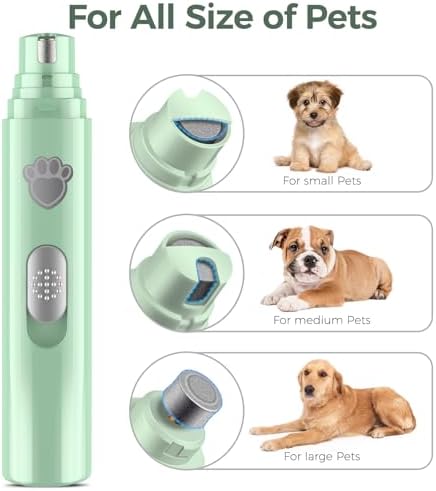 VIWIK Dog Nail Grinder, 2-Speed Rechargeable Dog Nail Trimmers for Large Medium & Small Dogs, Upgrade Professional Electric Pet Paws Grooming, Quiet Puppy Grooming Tool, for Dogs Cats - Image 2