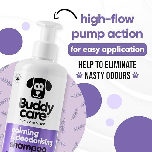 Calming & Deodorising Dog Shampoo by Buddycare | Lavender Scented | with Aloe Vera and Pro Vitamin B5 (50.72oz) - Image 6