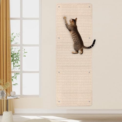 FHTONGE 39.4x15.8 Thickened Cat Wall Climbing Carpet with 16 Fixed Nails by FHTONGE