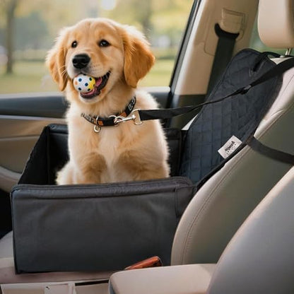 PAWISE Dog Front Seat Cover for Car,2-in-1 Full Protection Dog Car Seat Cover with Safety Belt, Waterproof Single Pet Seat Cover,Fits Trucks, SUVs, Jeep by PAWISE