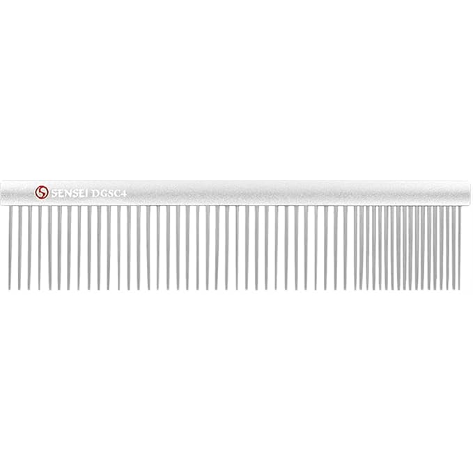 Sensei Shears Comfort Grip Grooming Coarse Fine Comb 7.5" Long