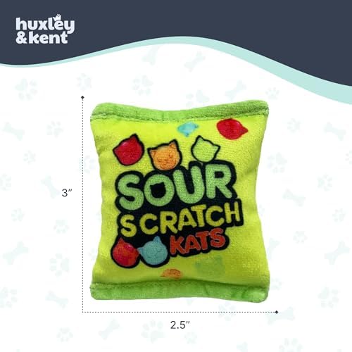 Huxley & Kent Plush Cat Toy - Interactive Catnip Toy for Cats & Kittens - Soft with Crinkle & Catnip - Fun Indoor Play - Sour Scratch Kats - Image 5