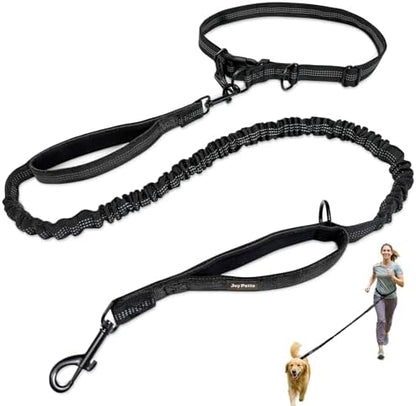 Hands-Free Bungee Dog Leash for Running Walking Small Medium Dogs by JoyPetto