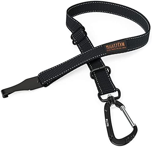 Mighty Paw Dog Seat Belt For Car - LATCH Compatible Adjustable Dog Seatbelt Harness for Small, Medium and Large Pets. Distraction Free Driving, Heavy-Duty Design with Aviation Grade Aluminum Carabiner by MightyPaw
