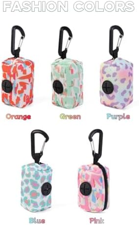 Soft Mesh Design Dog Poop Bag Holder for Leash with Carabiner Clip - Image 3