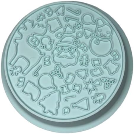 Snowman/Christmas 2-in-1 Silicone Slow Feeder & Licking Mat - BPA Free, Dishwasher Safe, 500ml Capacity, Perfect for Dogs & Cats (Ice Blue)