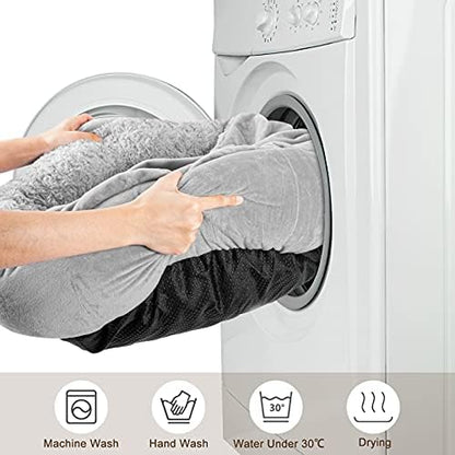 JOEJOY Dog Beds for Small Medium Dogs, Cozy Cuddler Luxury Puppy Pet Bed with Blanket Attached, Donut Round Calming Anti-Anxiety Dog Burrow Cave Bed - Anti-Slip Bottom and Machine Washable 26 inch - Image 6