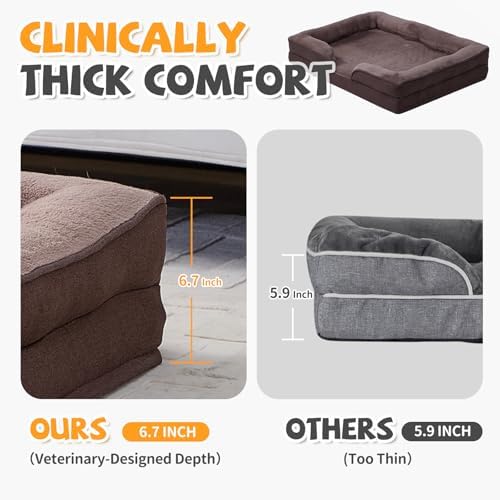 Makigued Large Orthopedic Dog Bed, Egg Crate Foam, 41.7 x 31.5 x 6.7 Inches - Image 4