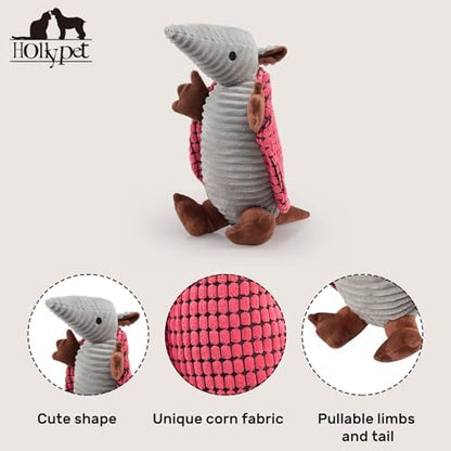 Hollypet Armadillo Squeaky Dog Toys for Medium Large Dogs, 10" - Image 3