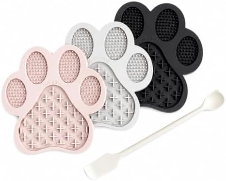 Calm Lick Mat for Dogs-Slow Feeder Silicone Mat (Black) by PawRitual