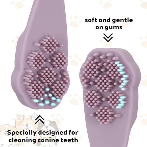 4 Pack Dog Finger Toothbrush Small Breed, Silicone Dog and Cat Finger Toothbrush Kit Food Grade, Easily Clean Teeth Dirt - Image 4