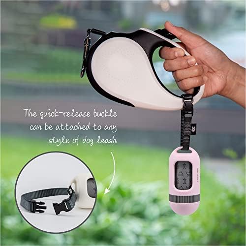 SVD.PET Dog Poop Bag Dispenser, Waste Bag Retractable, Primrose Pink - Image 3