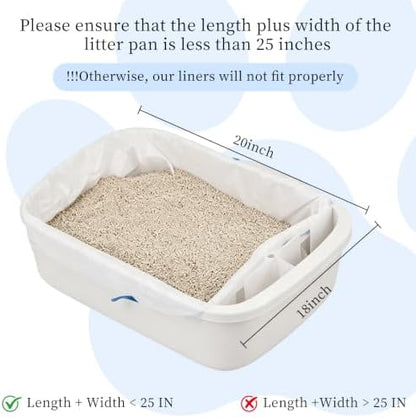 Automatic Litter Box Liners, Compatible with Warcat, Catlink, Neakasa & Tuya, 45 Count Extra Thick Drawstring Bags for Self Cleaning Litter Box, 20" x 18" - Image 6